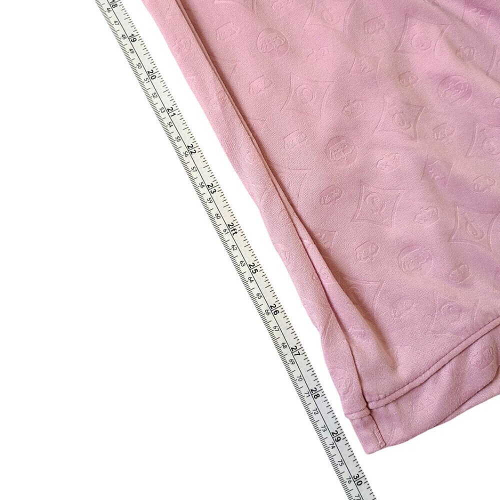 Juicy Couture Pink Pajama Set Womens Large Pants Collard Shirt Fall Winter Pjs - Picture 14 of 16
